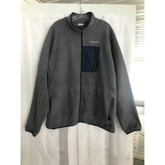 Columbia Other - Columbia Men's Gray Fleece Full Zip Jacket XXL Warm Outdoor Layer‎